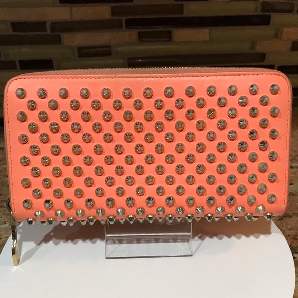 Christian Louboutin Panettone Studded Leather Zip Around Wallet 😍🔥🧡 - Picture 4 of 17